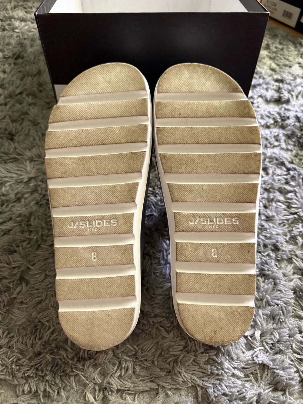 J Slides Silver Double-Buckle Slide Sandals